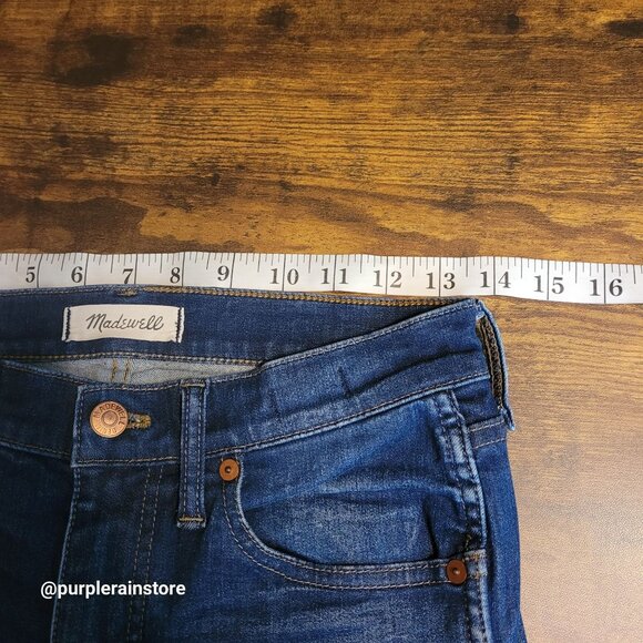 Madewell Jeans Size 27 T Skinny 9" High Riser Polly Wash F6171 Stretch Denim - Picture 6 of 11